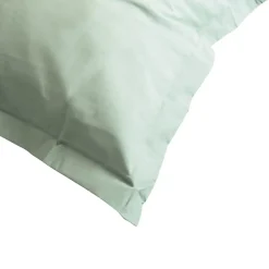 Linnea Taie d'oreiller uni 80x50 cm coton ALTO vert fleur d'amandier Discount