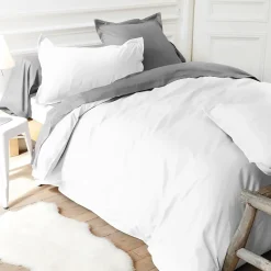 Linnea Taie d'oreiller uni 60x40 cm coton ALTO Blanc Hot
