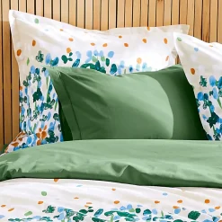 Linnea Taie d'oreiller uni 50x70 cm en coton ÉVASION Vert fougère Clearance