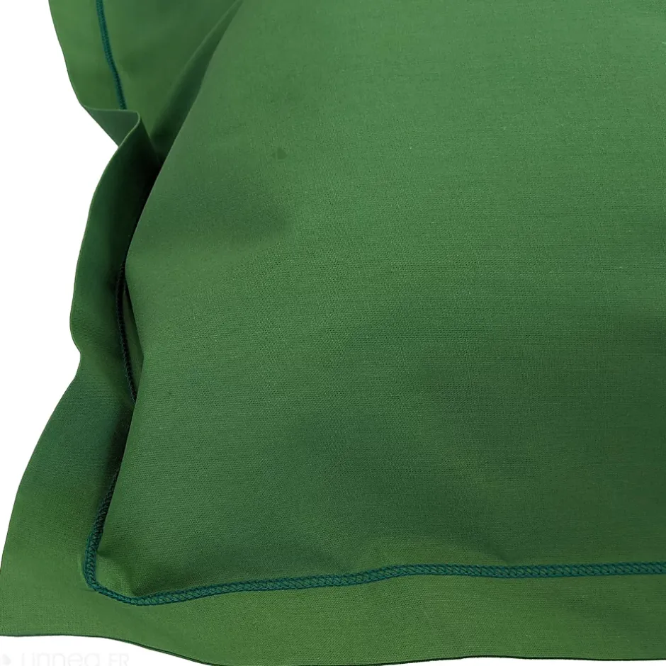 Linnea Taie d'oreiller uni 50x70 cm en coton ÉVASION Vert fougère Clearance