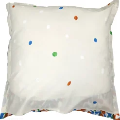 Linnea Taie d'oreiller uni 65x65 cm en coton ÉVASION Blanc vert Outlet
