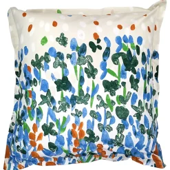 Linnea Taie d'oreiller uni 65x65 cm en coton ÉVASION Blanc vert Outlet