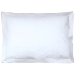 Linnea Taie d'oreiller uni 70x50 cm pur percale PRIMO Blanc