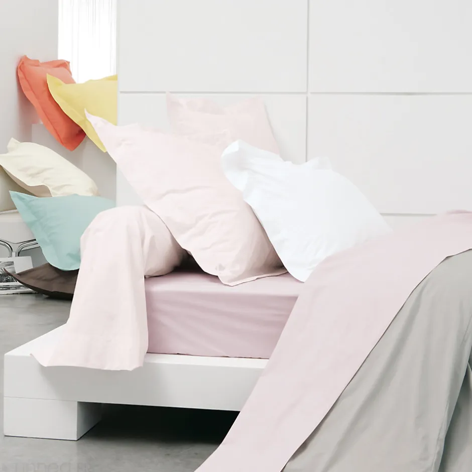 Linnea Taie d'oreiller uni 70x50 cm pur percale PRIMO Blanc