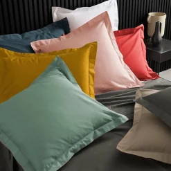 Douceur D'Intérieur Taie d'oreiller unie 100% Percale de Coton ORIGINE (63x63 cm - Blanc) Best