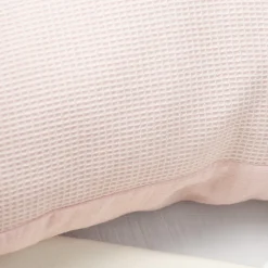 Sevira Kids Taie d'oreiller unie en coton nid d'abeille