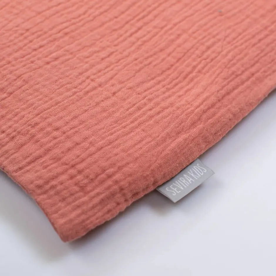 Sevira Kids Taie d'oreiller unie en double gaze de coton Sale