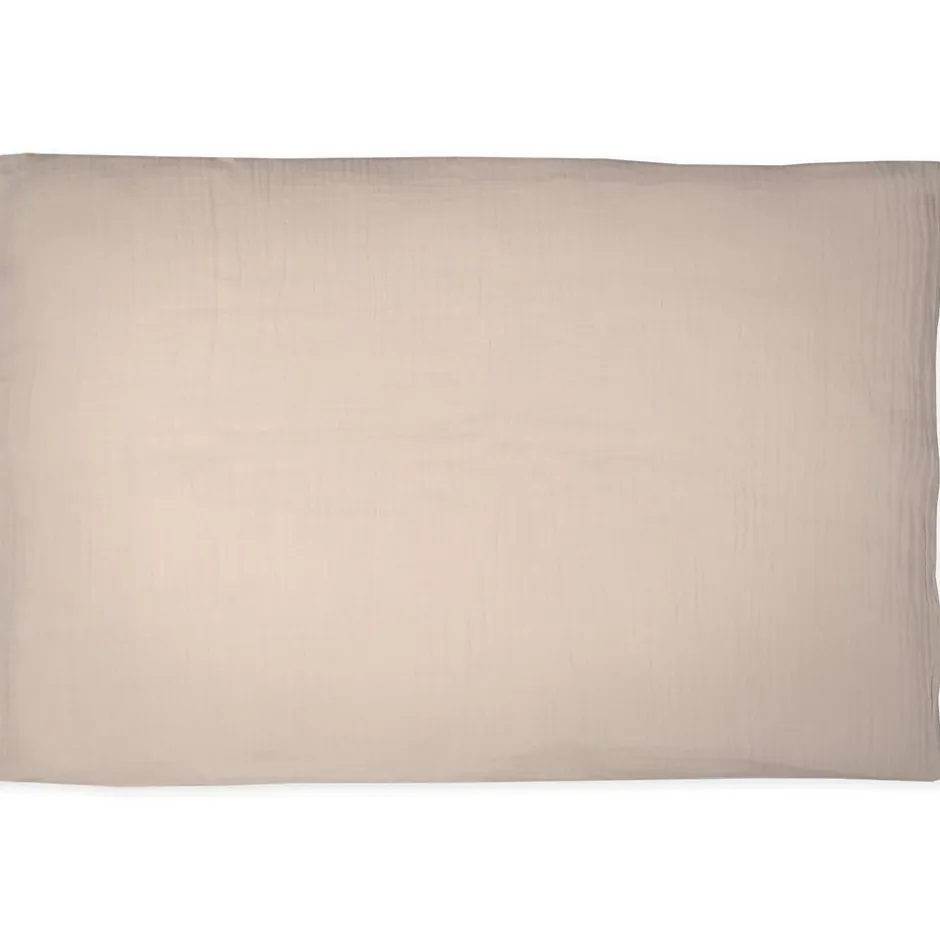 Sevira Kids Taie d'oreiller unie en double gaze de coton