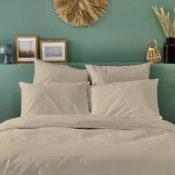 Bleu Calin Taie d'oreiller unie 65x65cm PERCALE LIN Online