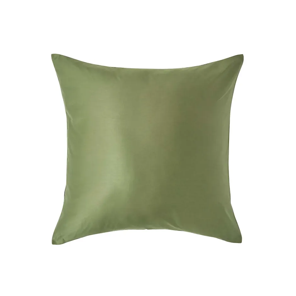Homescapes Taie d'oreiller vert mousse en coton égyptien bio 400 fils, 40x40 cm - Clearance