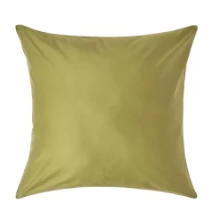 Homescapes Taie d'oreiller vert olive en satin de coton égyptien 1000 fils, 80x80 cm - Online