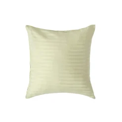 Homescapes Taie d'oreiller vert sauge satin rayé en coton égyptien 330 fils, 40x40 cm -
