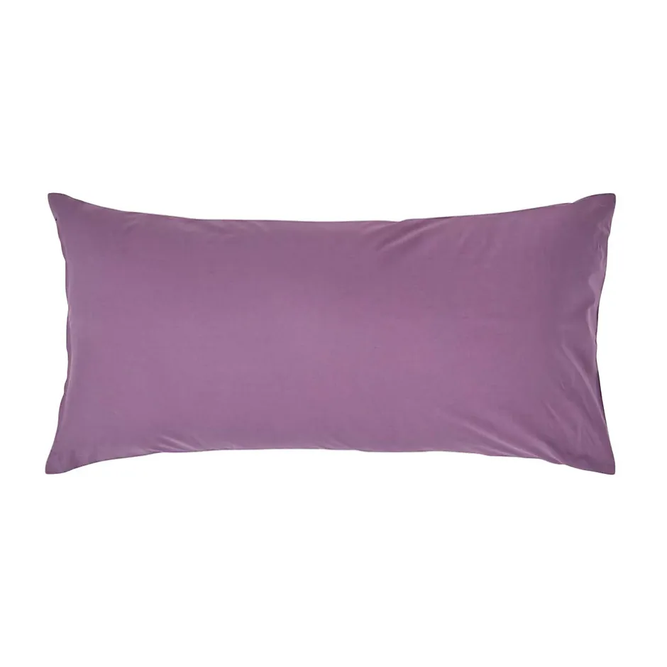 Homescapes Taie d'oreiller violet 100% coton égyptien 200 fils, 40x80 cm - Outlet