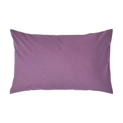 Homescapes Taie d'oreiller violet 100% coton égyptien 200 fils, 50x75 cm - New