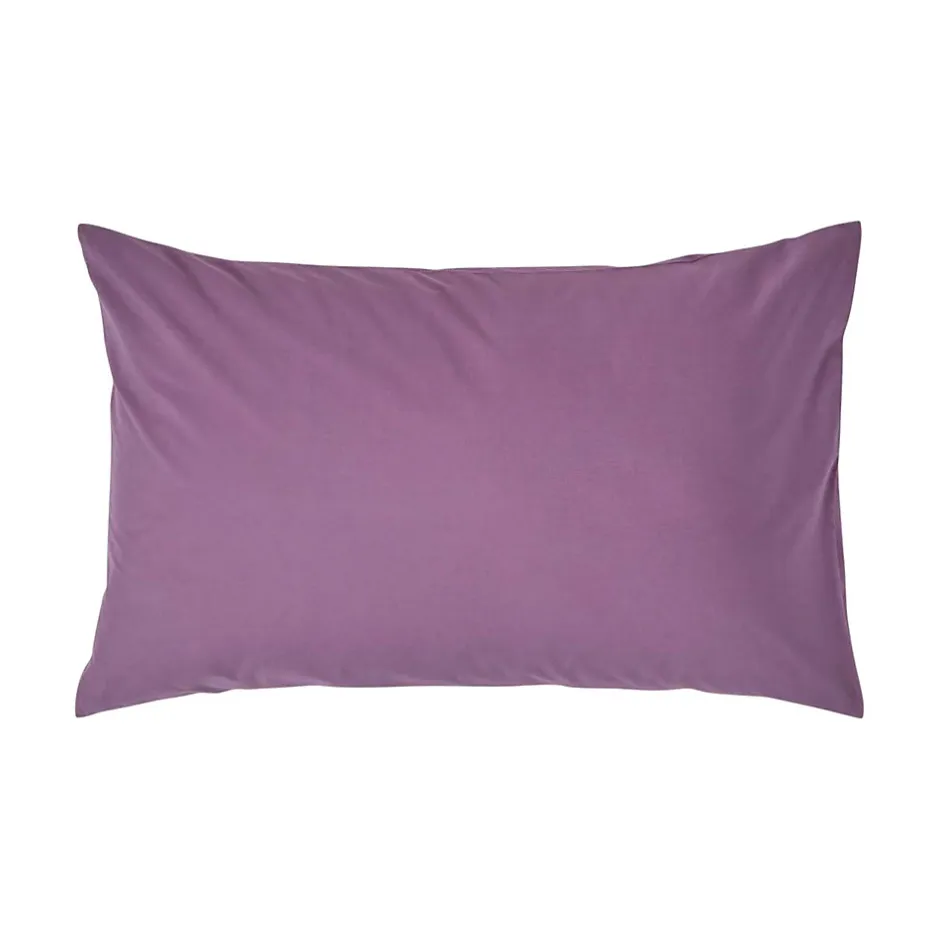 Homescapes Taie d'oreiller violet 100% coton égyptien 200 fils, 50x75 cm - New