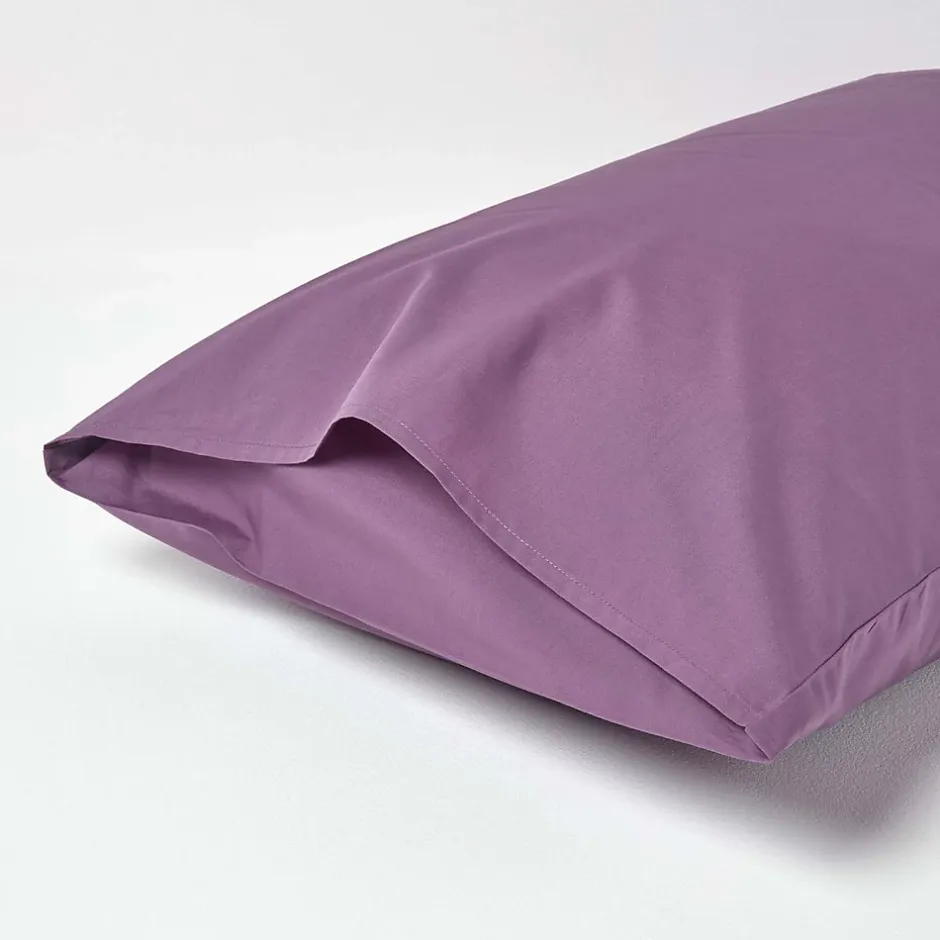 Homescapes Taie d'oreiller violet 100% coton égyptien 200 fils, 50x75 cm - New