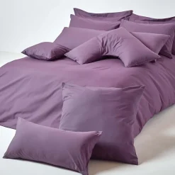 Homescapes Taie d'oreiller violet 100% coton égyptien 200 fils, 60x60 cm -