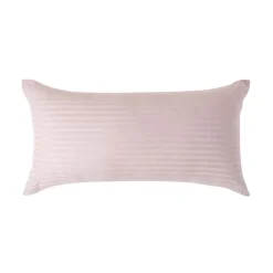 Homescapes Taie d'oreiller violet satin rayé en coton égyptien 330 fils, 40x80 cm -
