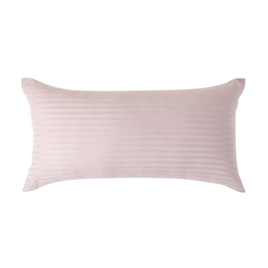 Homescapes Taie d'oreiller violet satin rayé en coton égyptien 330 fils, 40x80 cm -