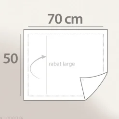 Linnea Taie d'oreiller volants plats 50x70 cm percale MANOIR gris Acier