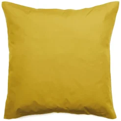 Linnea Taie d'oreiller volants plats 65x65 cm percale MANOIR jaune Moutarde