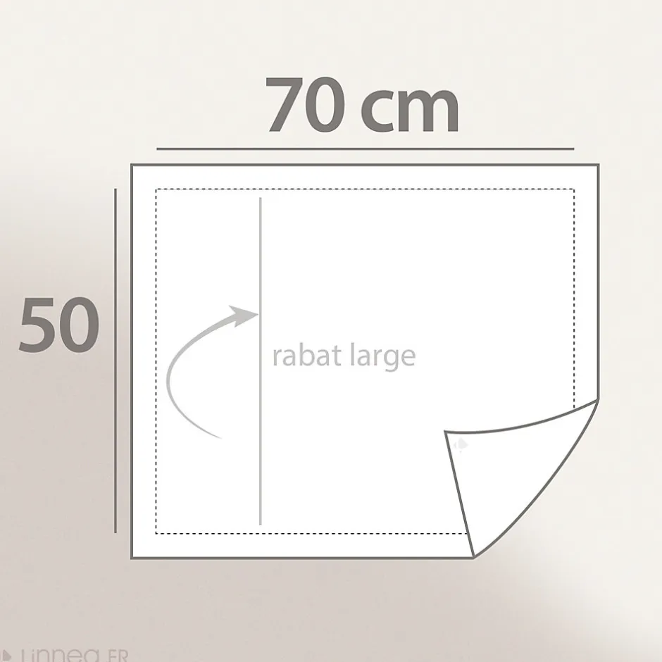 Linnea Taie d'oreiller volants plats 50x70 cm percale MANOIR rouge Carmin
