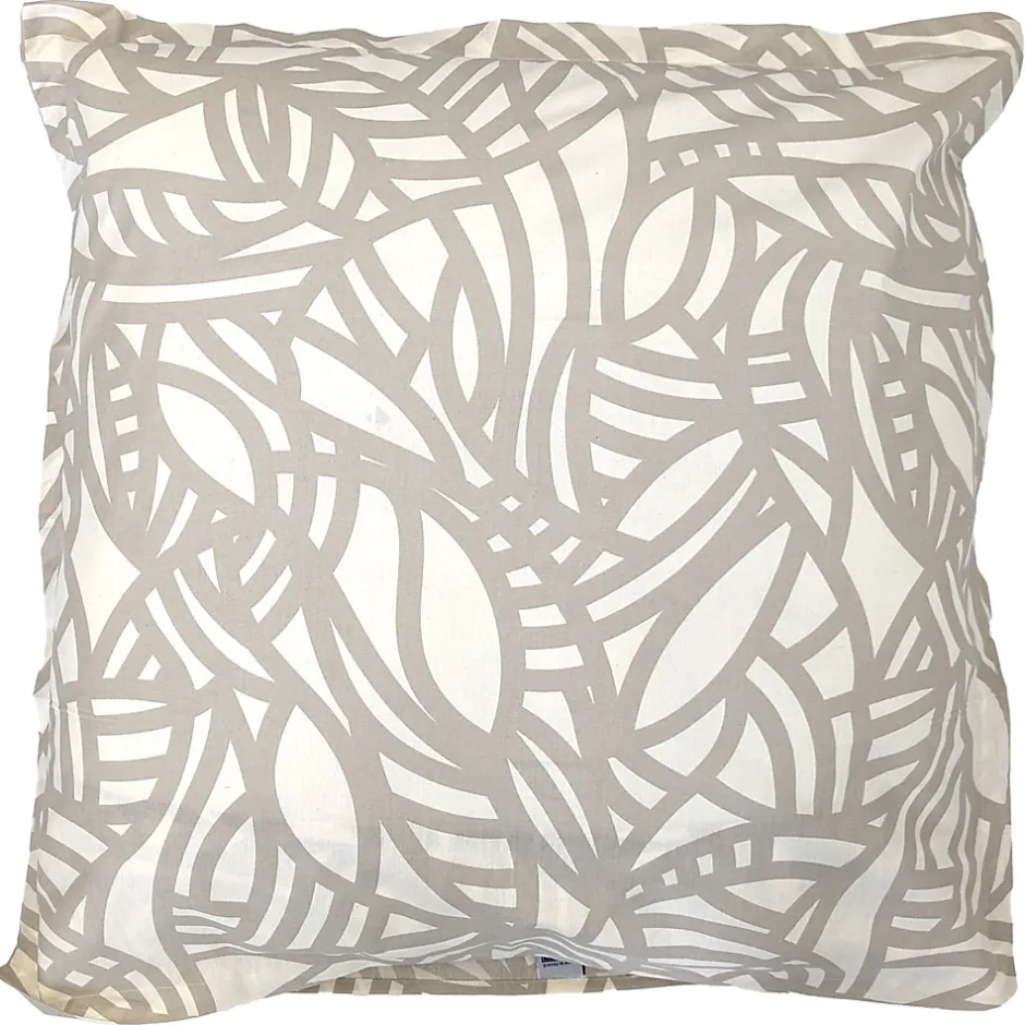 Linnea Taie d'oreiller 65x65 cm coton lavé SERENA géométrique Beige écru