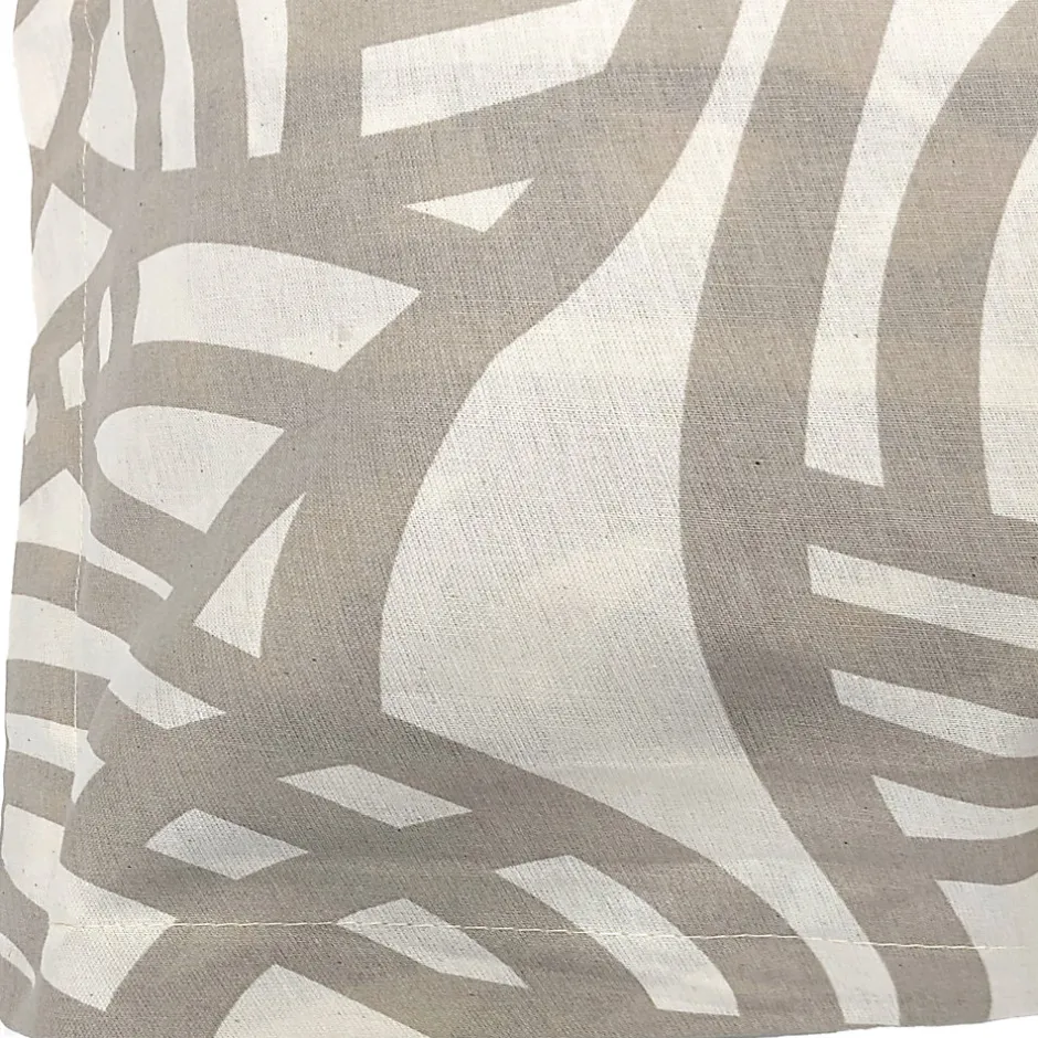 Linnea Taie d'oreiller 65x65 cm coton lavé SERENA géométrique Beige écru