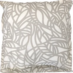 Linnea Taie d'oreiller 65x65 cm coton lavé SERENA géométrique Beige écru