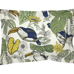 Linnea Taie d'oreiller 70x50 cm coton TOCO vert New