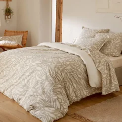 Linnea Taie d'oreiller 50x70 cm coton lavé SERENA géométrique Beige écru