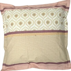 Linnea Taie d'oreiller 65x65 cm coton INOUK rose/beige Discount