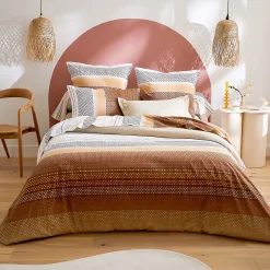 Linnea Taie d'oreiller 65x65 cm coton NIAGARA marron Châtaigne Best