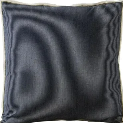 Linnea Taie d'oreiller 65x65 cm coton BRIXTON à rayures noires Best