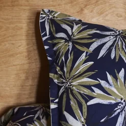Linnea Taie d'oreiller 65x65 cm en 100% percale de coton EVERLY bleu encre