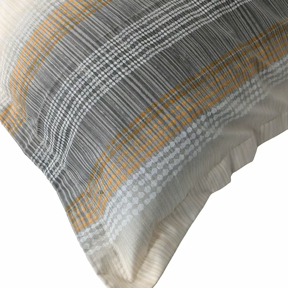 Linnea Taie d'oreiller 65x65 cm en 100% percale de coton ESTEBAN gris beige Sale