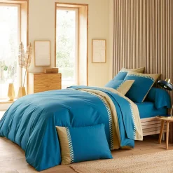 Linnea Taie d'oreiller 50x70 cm en percale de coton LINOA bleu cobalt Best