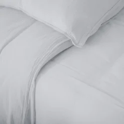 Linnea Taie d'oreiller 65x65 cm mousseline de coton MILOS blanc neige