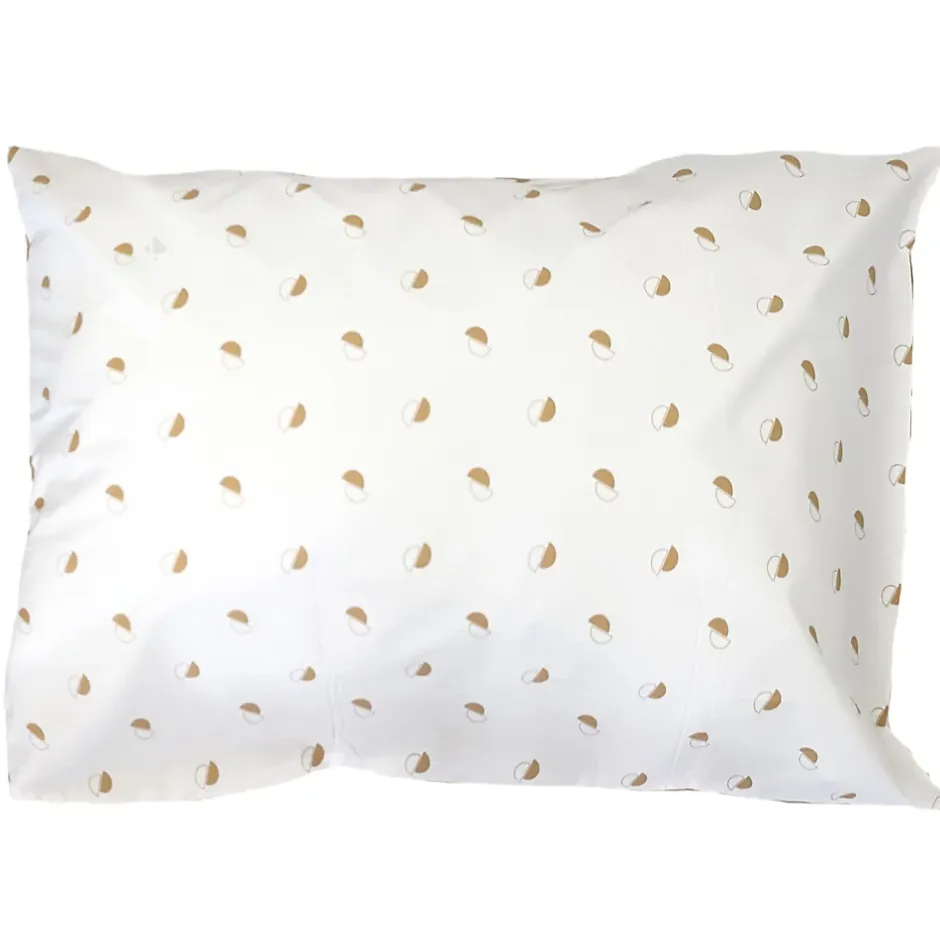 Linnea Taie d'oreiller 70x50 cm percale coton ALEX marron Moka Clearance
