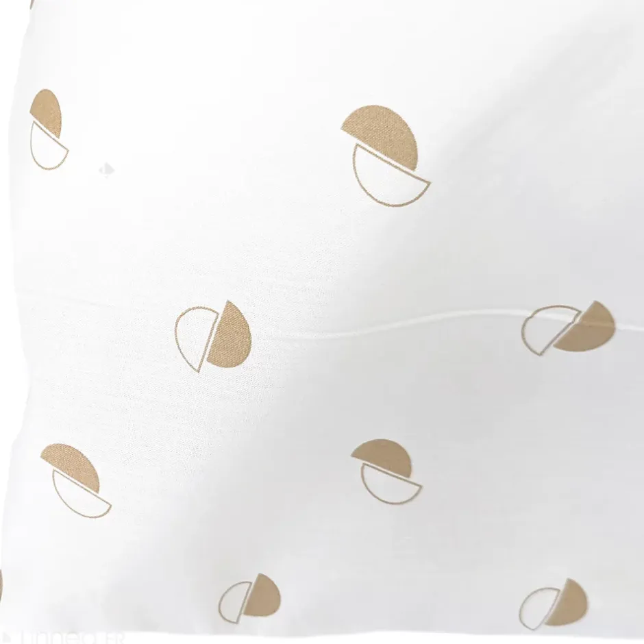 Linnea Taie d'oreiller 70x50 cm percale coton ALEX marron Moka Clearance