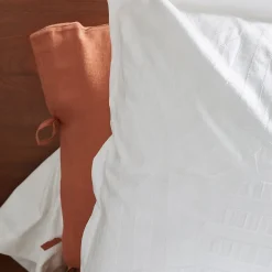 Linnea Taie d'oreiller 65x65 cm percale lavée ABSTRAIT Blanc
