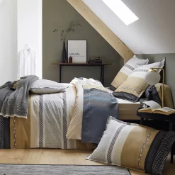 Linnea Taie d'oreiller 70x50 cm percale coton MARLOW acier