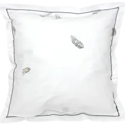 Linnea Taie d'oreiller 65x65 cm Percale pur coton PLUMES