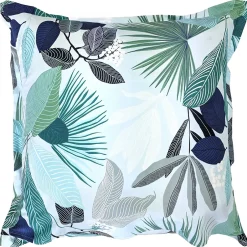 Linnea Taie d'oreiller 65x65 cm percale de coton MOOREA PACIFIC bleu/vert
