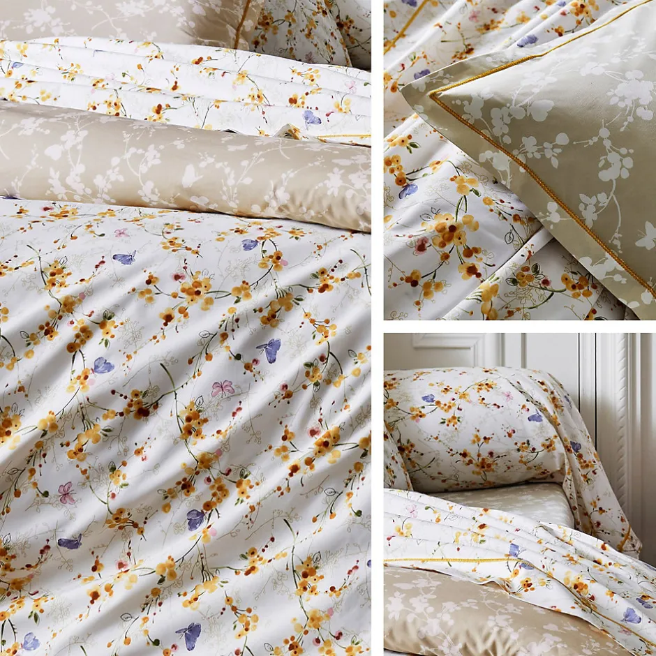 Linnea Taie d'oreiller 70x50 cm percale coton BEL AMOUR jaune