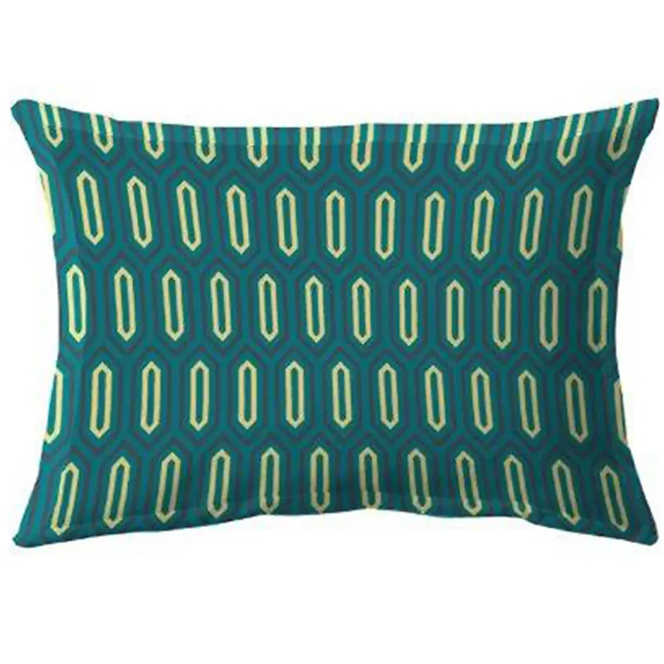 Linnea Taie d'oreiller 50x70 cm percale de coton PAST Bleu Canard Outlet