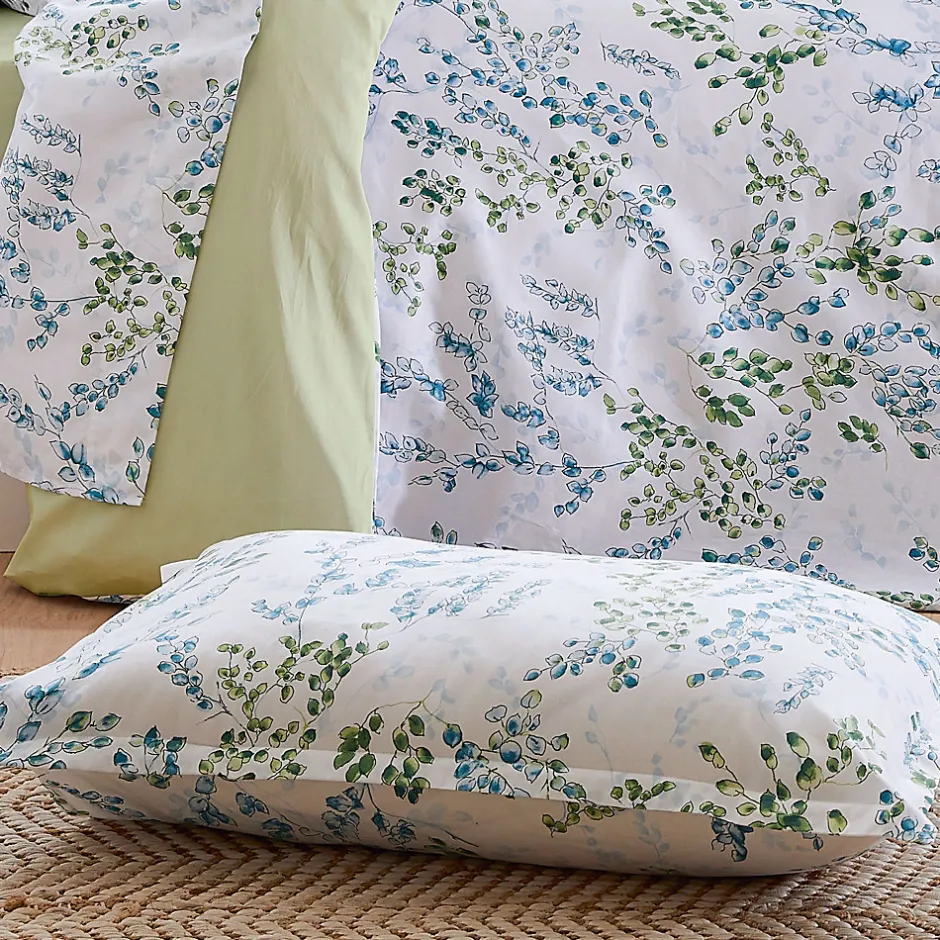 Linnea Taie d'oreiller 50x70 cm satin de coton ANGÈLE vert tilleul