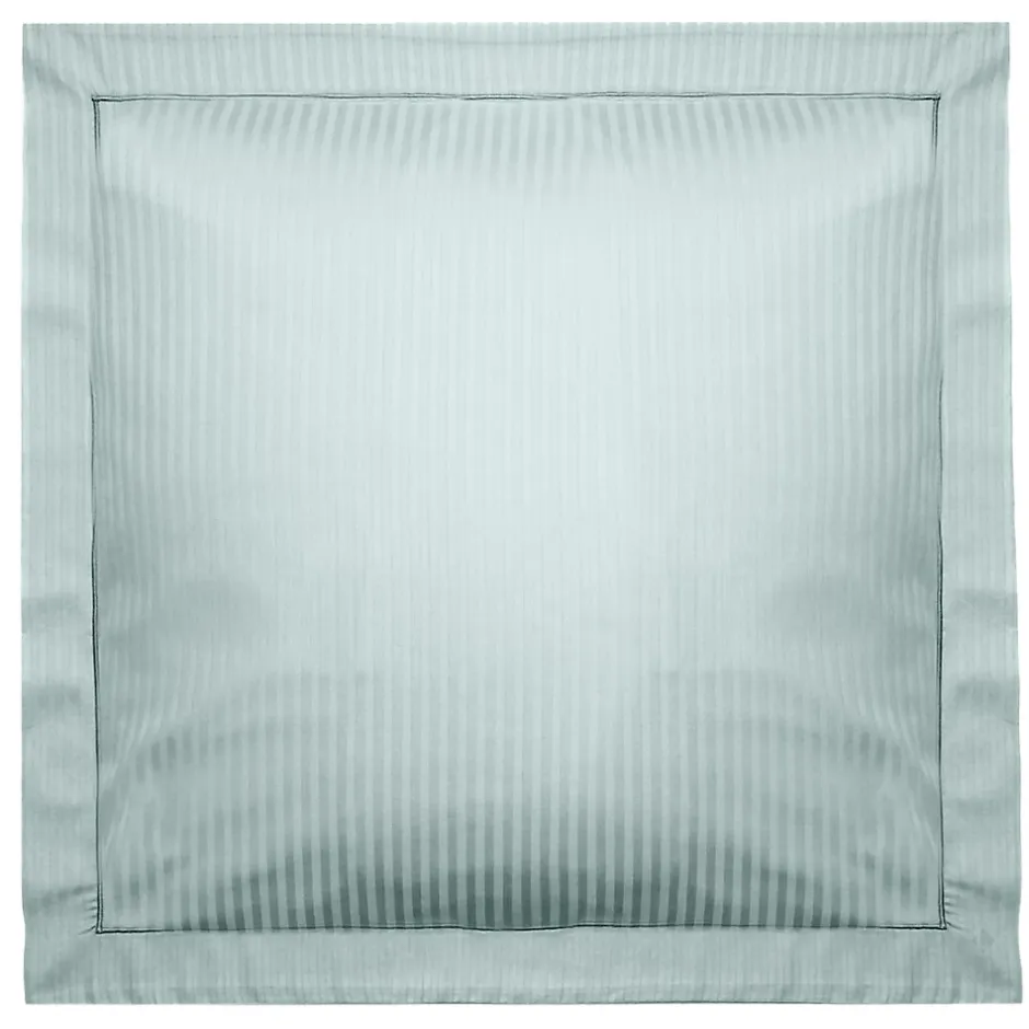 Linnea Taie d'oreiller 65x65 cm satin CONCERTO rayures vert Lichen Hot