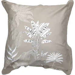 Linnea Taie d'oreiller 65x65 cm satin de coton CAYENNE beige ficelle
