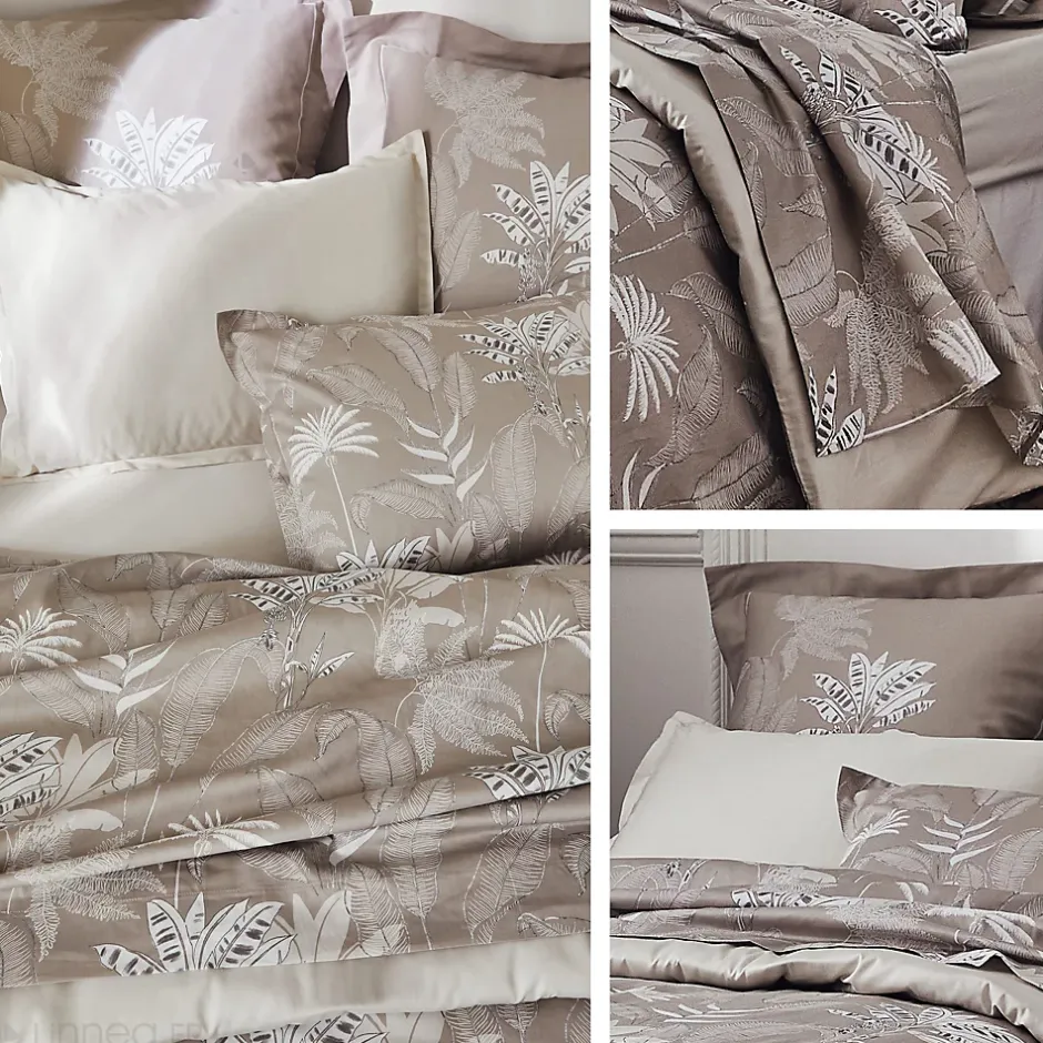 Linnea Taie d'oreiller 50x70 cm satin de coton CAYENNE beige ficelle Outlet